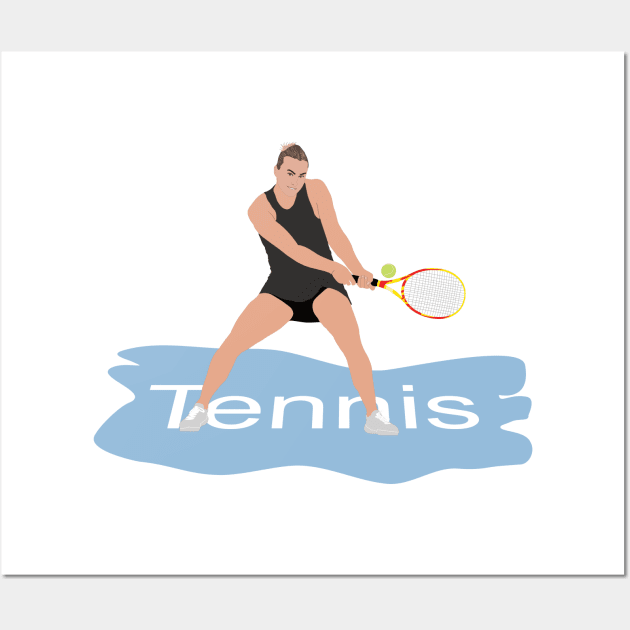 woman playing in tennis tournament Wall Art by GiCapgraphics